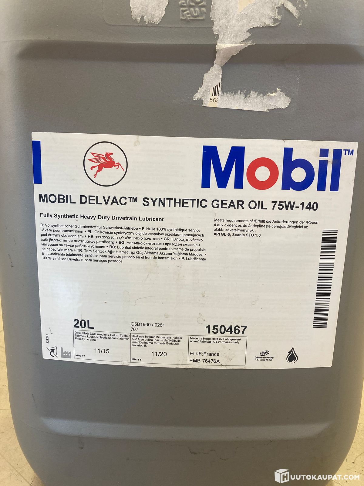 Mobil Delvac 75w140 voimansiirtoöljy 2 x 20L, Hyvinkää