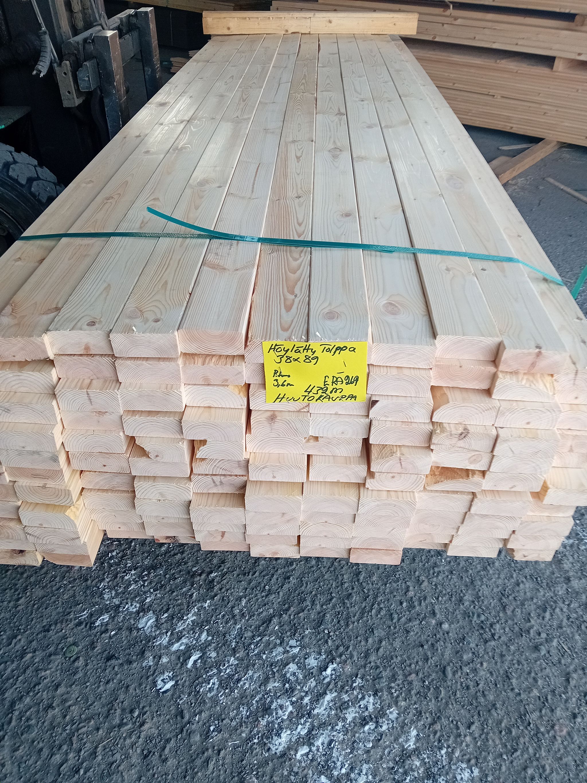 38*89 höylätty tolppa 432m 0,70e/m ERÄ 269, Ypäjä | Huutokaupat.com