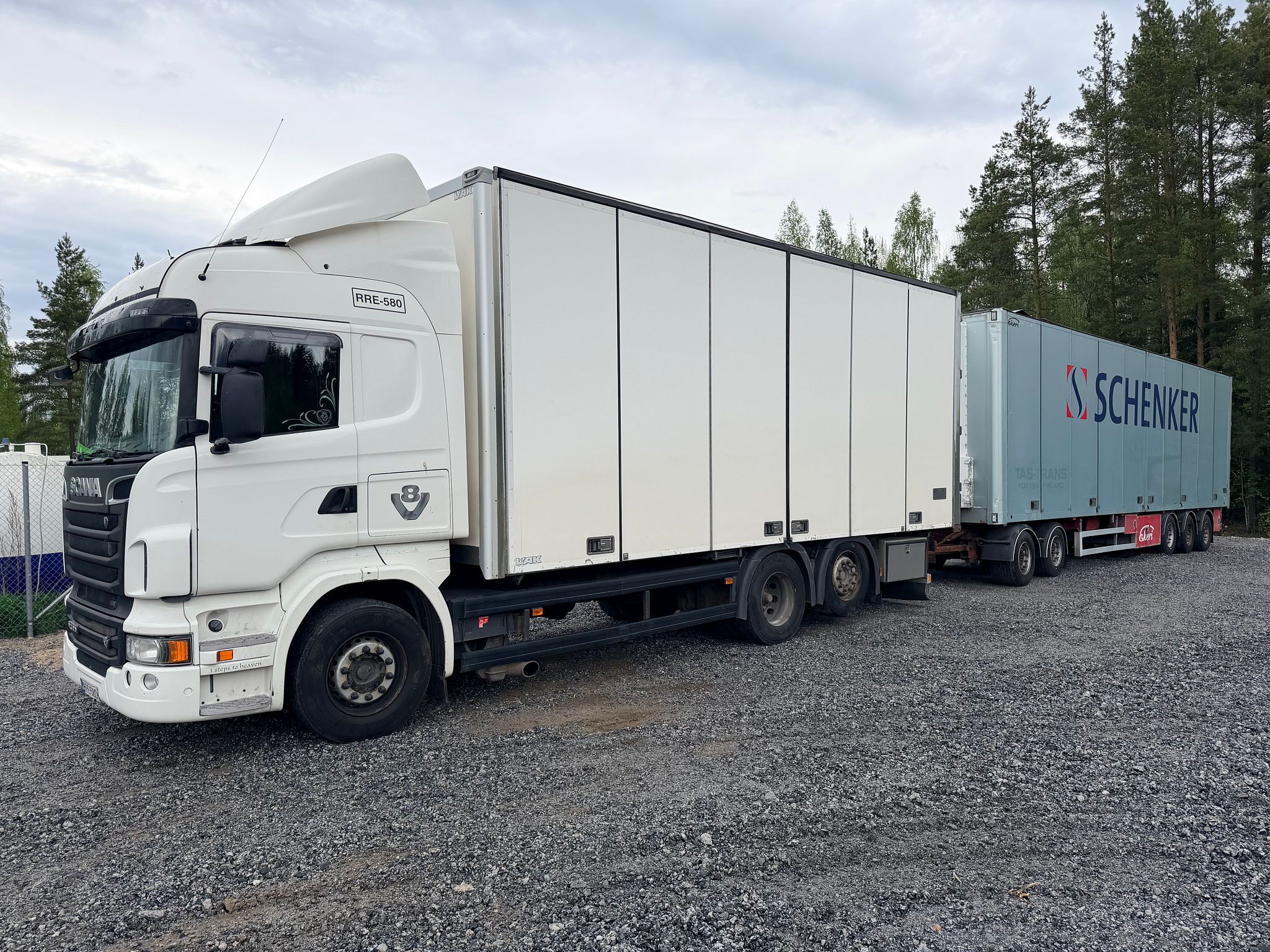 Scania R500 6x2 ja 5 akselinen Ekeri perävaunu vm 2005, 2013 ...