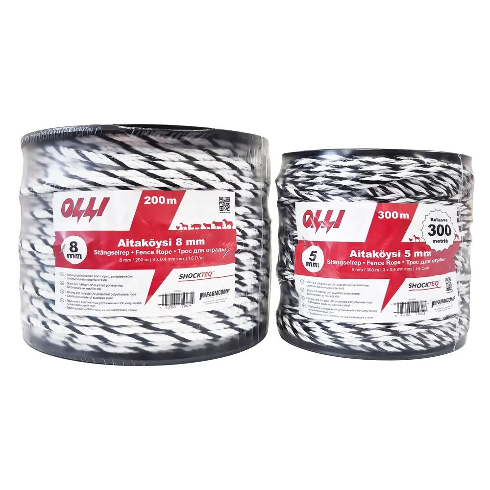 Erä 4 rullaa aitaköysi Olli 8MM/200M, Keuruu | Huutokaupat.com