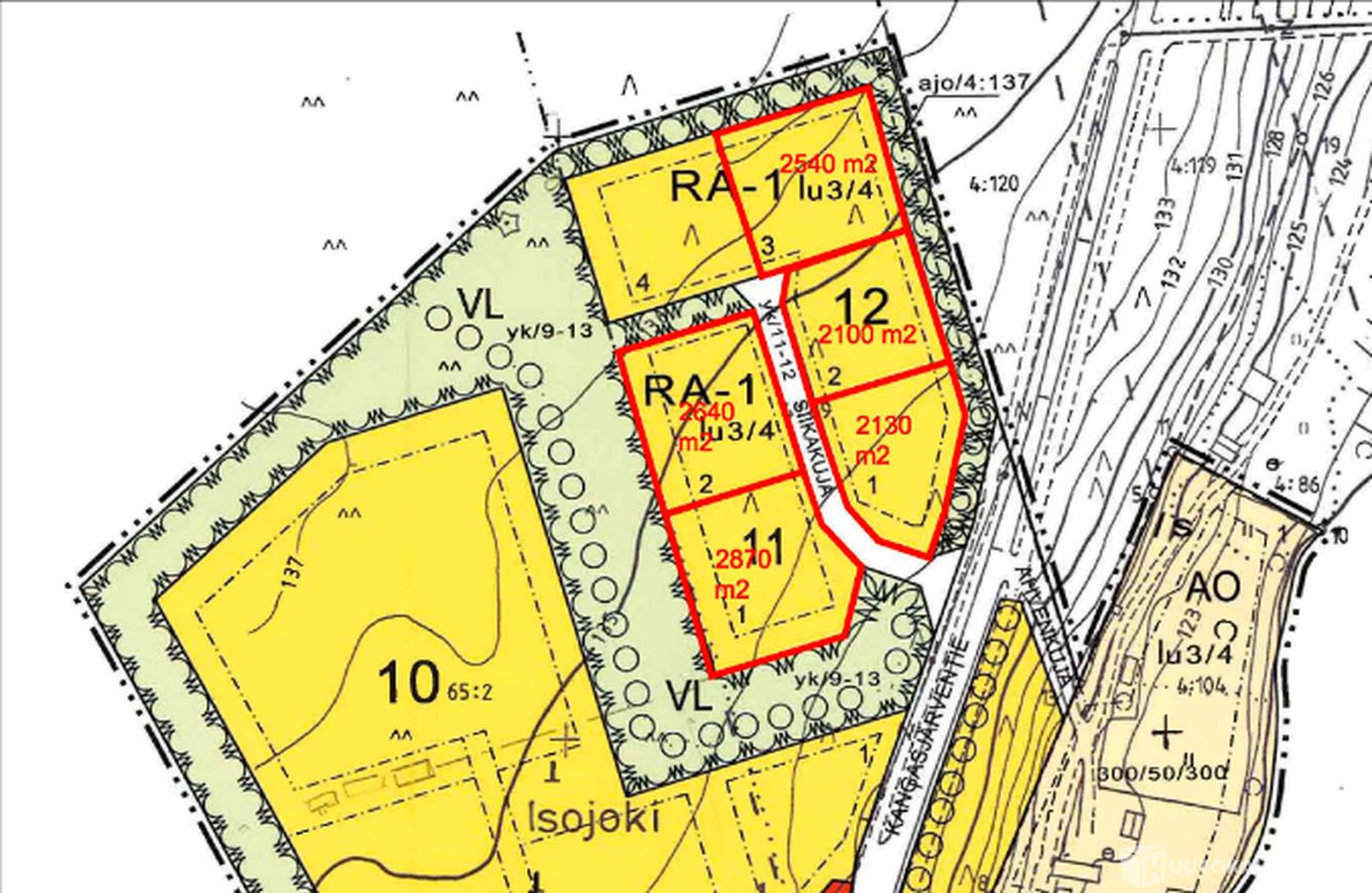 Vapaa-ajantontti Kangasjärvi n. 2540 m2, Isojoki 