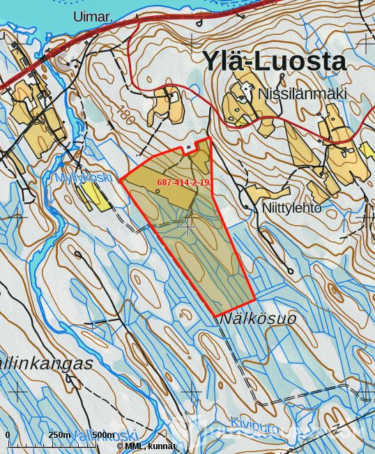 Maa- ja metsätalouskiinteistö Rautavaaran Ylä-Luostassa / Utmätt  skogsfastighet i Rautavaara, Rautavaara 