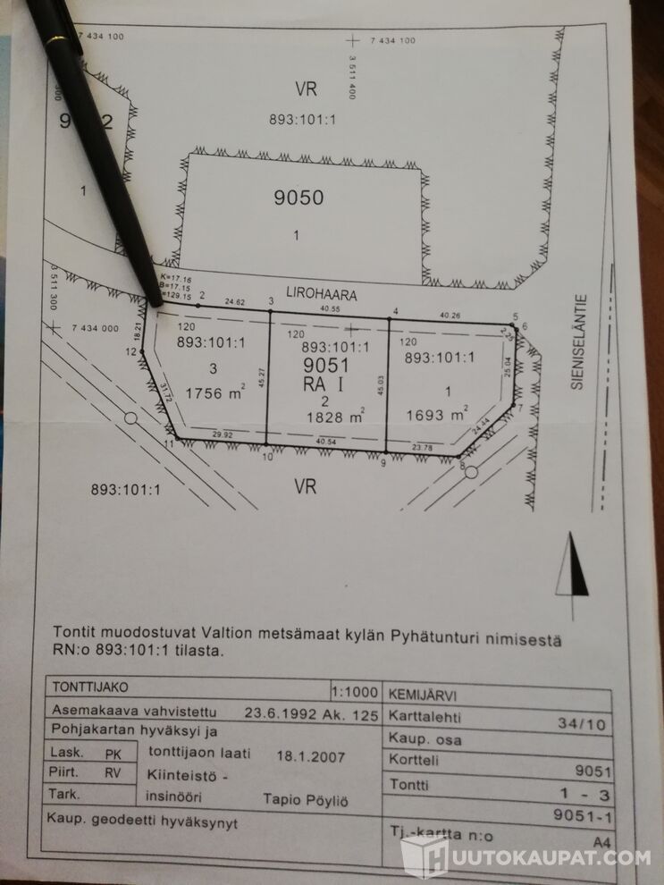 Vapaa-ajan tontti , Pyhätunturi, Pelkosenniemi 