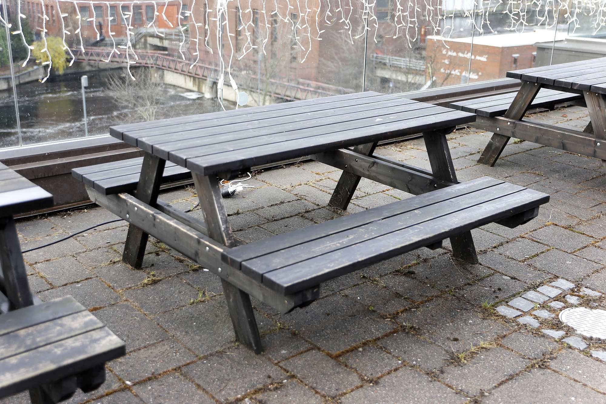 Järeä terassipöytä/piknikpöytä (lankun paksuus 40mm). RFL1/55, Tampere ...