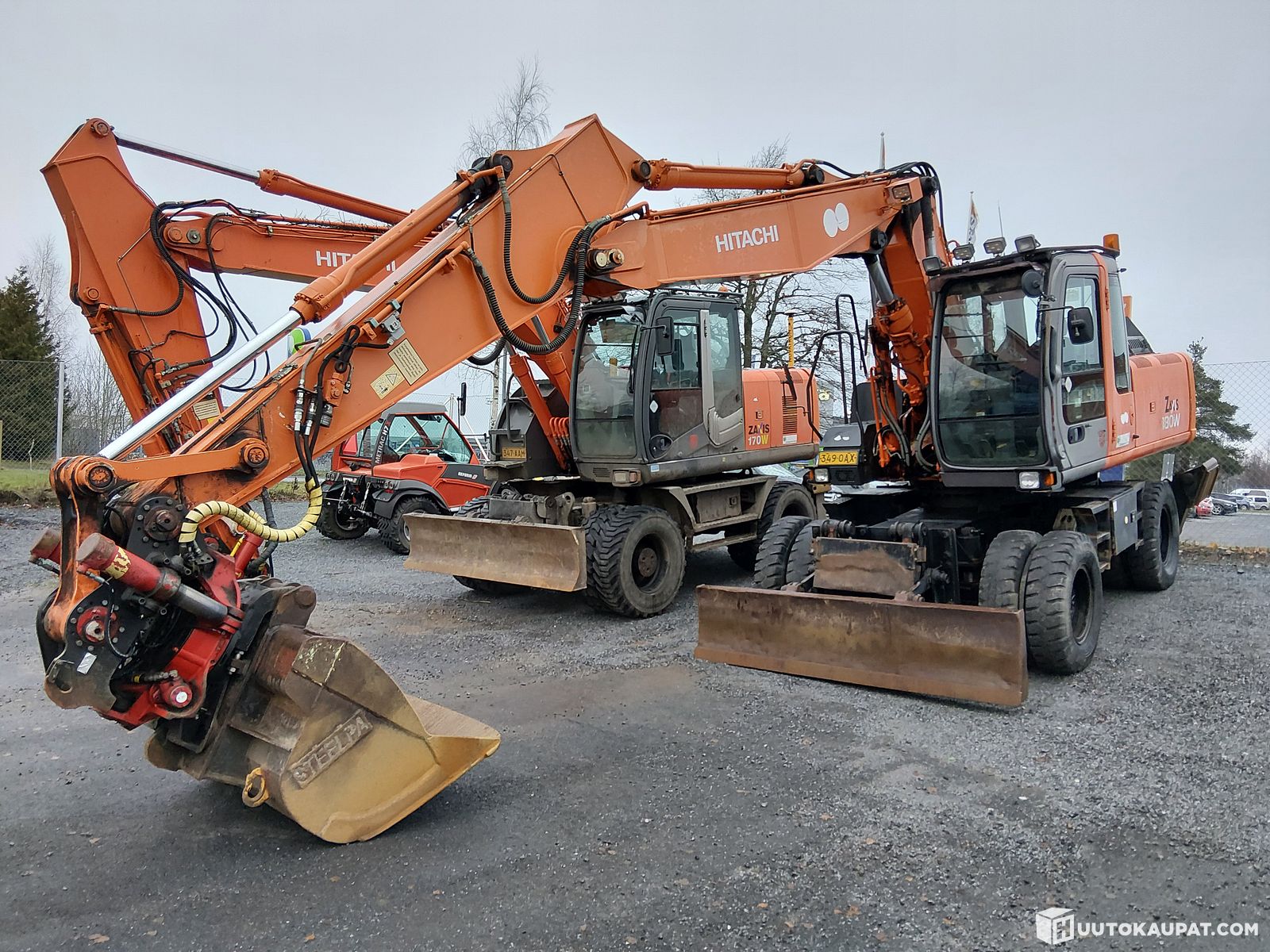 349-OAX, pyöräalustainen kaivuri Hitachi ZX 180, 2006, 12851 h, Tampere ...