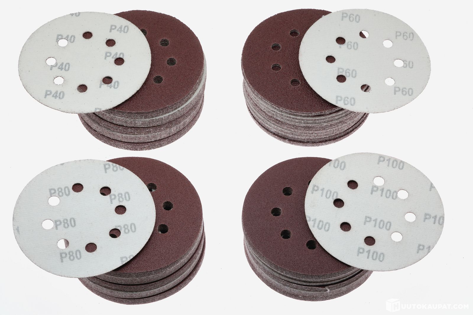 Dischi Abrasivi 125mm - 100 Pezzi Carta Vetrata Per Levigatrici Orbitali