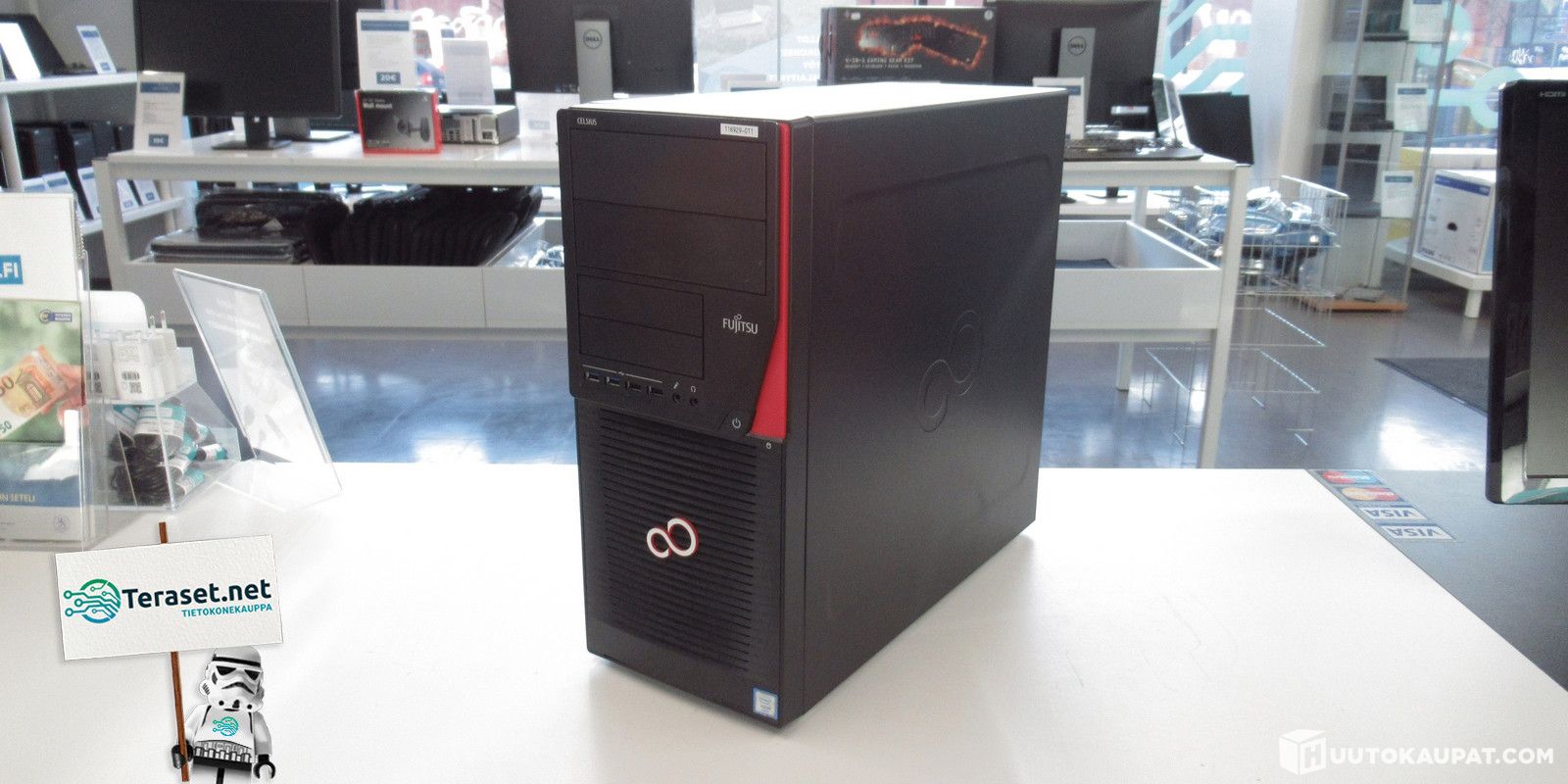 Fujitsu Celsius W550 tehopöytäkone Xeon E3-1220 v5, 16 Gt DDR4