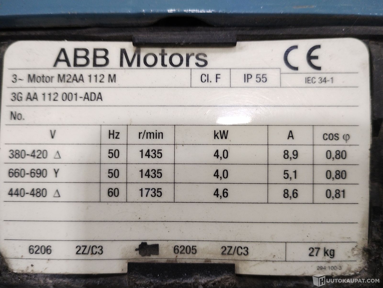 ABB sähkömoottori  kW, Vaasa 