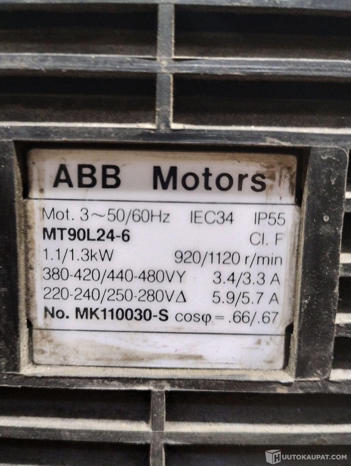 ABB sähkömoottori 1,1kW, Vaasa 